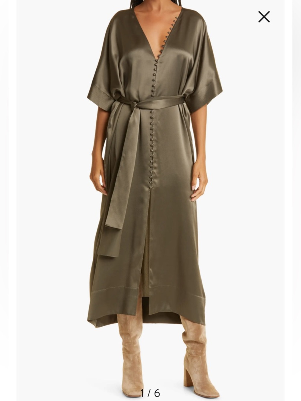Careste Talitha Silk Caftan Dress - Picture 5 of 7